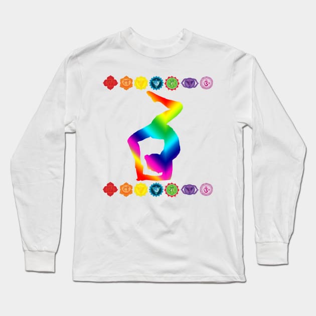 Yoga & Chakras Long Sleeve T-Shirt by Manitarka